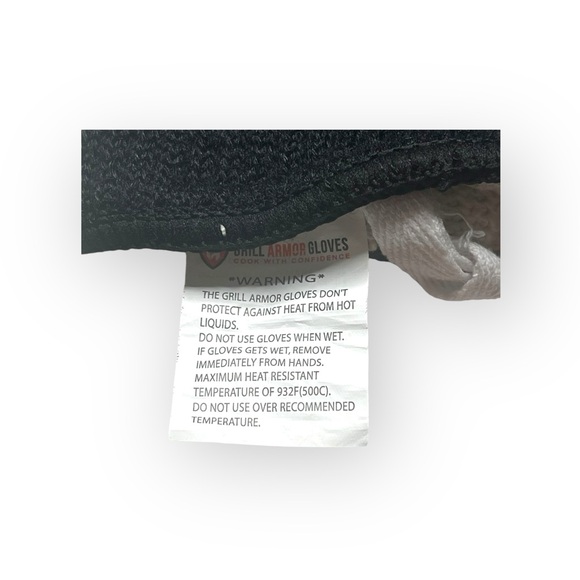 new Grill Armor ✪ High Temp Knit Grilling Gloves ✪ Black ✪ One Size 1SFA Unisex - Picture 13 of 16